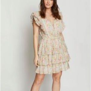 NWT Love The Label Floral Tiered Ruffle Dress Medium